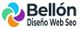 Logotipo de Bellón Diseño Web Seo con un símbolo de cuatro colores.