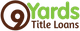 Logo reading "9 Yards Title Loans" with a stylized number 9 in brown and green text.