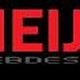 Logo met rode tekst "MEIJN" en grijze tekst "WEBDESIGN" op een zwarte achtergrond.