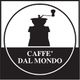 Logo con macinacaffè e testo "CAFFÈ DAL MONDO" in bianco e nero.