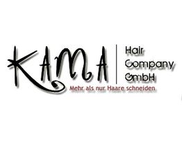 Logo von "Kama Hair Company GmbH" mit Slogan "Mehr als nur Haare schneiden".