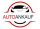 Logo mit stilisiertem Auto und Text "AUTOANKAUF" in Rot und Blau.