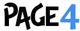 Text "Page 4" in stilisierter Schrift, wobei "Page" schwarz und die Zahl "4" blau ist.