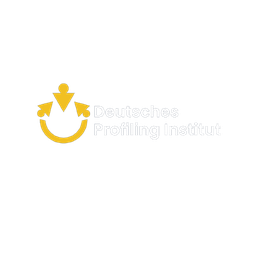 Logo des Deutschen Profiling Instituts mit gelbem Symbol und Text auf schwarzem Hintergrund.