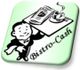Kellner mit Tablett und Zeitung, daneben der Text "Bistro-Cash", auf einem grünen Hintergrund.