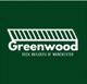 Greenwood logo with a deck design above the name, tagline: "Deck Builders of Manchester."