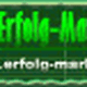 Grünes Banner mit Text "Arbeit-Erfolg-Marketing" und URL "www.erfolg-marketing.eu".