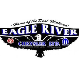 Logo met tekst: "Eagle River Chrysler Ltd." en een adelaar.