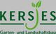 Logo mit grünem Text: Kersjes Garten- und Landschaftsbau, mit pflanzlichem Design.