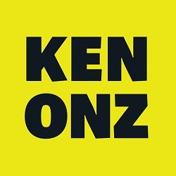 Geel vierkant met zwarte tekst "KEN ONZ" in hoofdletters.