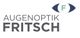 Logo von Augenoptik Fritsch mit stilisiertem Auge und Buchstabe "F".