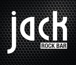 Logotipo do Jack Rock Bar em fundo texturizado preto.