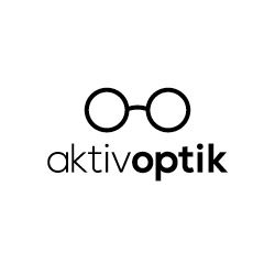 Logo von aktivoptik mit einer stilisierten Brille über dem Firmennamen.