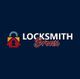 Locksmith Bronx logo with padlock and house icon on a dark blue background.