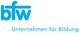 Blaues bfw-Logo mit dem Slogan "Unternehmen für Bildung."