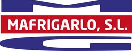 Logotipo de MAFRIGARLO, S.L. con fondo azul y texto rojo sobre blanco.
