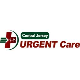 Logo of Central Jersey Urgent Care with a red cross and heartbeat line.