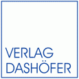 Logo mit blauem Rand und Schriftzug "Verlag Dashöfer" auf weißem Hintergrund.