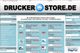 Website-Bildschirm von "Drucker Store.de" mit Druckerzubehör und PayPal-Logo.