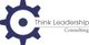 Logo mit dunkelblauem Zahnrad und Text "Think Leadership Consulting" rechts daneben.