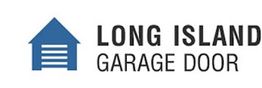 Blue house icon with "Long Island Garage Door" text.