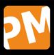 Orangefarbenes Quadrat mit weißen Buchstaben "PM" im schwarzen Hintergrund.