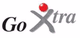 Logo mit Text "Go Xtra", bei dem das "X" durch eine Figur mit rotem Punkt gestaltet ist.