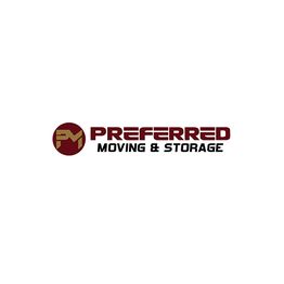 Preferred Moving & Storage logo with red circle and initials "PM".