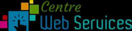 Logo coloré avec un doigt pointant, texte: Centre Web Services.