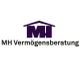 Logo der MH Vermögensberatung mit Hausdachsymbol über den Buchstaben "MH".