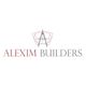 Logo of "ALEXIM BUILDERS" with an architectural compass design.