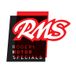 Logo mit den Buchstaben "RMS" in Rot und Text "ROGER's MOTOR SPECIALS" in Schwarz und Rot.