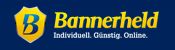 Logo von Bannerheld mit gelbem Schild und Schriftzug: "Individuell. Günstig. Online." vor blauem Hintergrund.