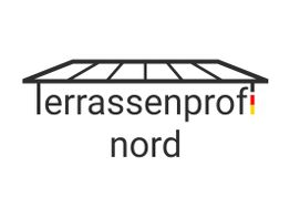 Textlogo: "Terrassenprofi Nord" mit stilisiertem Dach darüber.
