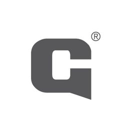 Graues, stilisiertes "C" mit einem eingekreisten "R" als Markenzeichen auf weißem Hintergrund.