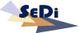 Logo mit dem Schriftzug "SeDi" und bunten, überlappenden Dreiecken im Hintergrund.