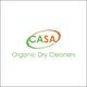 "CASA Organic Dry Cleaners logo with green and orange swoosh."
