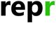 Schwarzer Text "repr" auf weißem Hintergrund, wobei das "r" grün hervorgehoben ist.