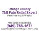 "Orange County TMJ pain relief expert ad with contact and address details for free consultation."