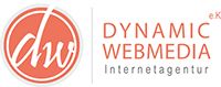 Logo der Dynamic Webmedia Internetagentur: roter Kreis mit "dw" und Schriftzug daneben.