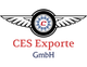 Logo mit Zahnrad und Buchstaben: "CES Exporte GmbH" in Rot und Blau.