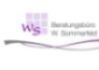 Logo mit lila "WS", Gittermuster und Schriftzug "Beratungsstelle für Suchtprävention".