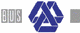 Blaues geometrisches Symbol mit Text "BUS" links daneben.