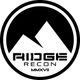 Logo featuring stylized mountain peaks, text "RIDGE RECON," and "MMXVII" below.