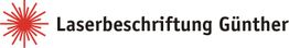 Rotes Laser-Logo links neben dem Text "Laserbeschriftung Günther".