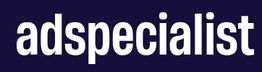 Text auf dunkelblauem Hintergrund: "adspecialist".