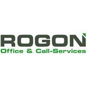 Logo mit der Beschriftung "ROGON Office & Call-Services" in Schwarz und Grün.