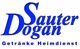 Logo von Sauter Dogan Getränke Heimdienst in blauer Schrift.