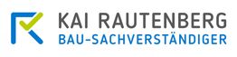 Logo von Kai Rautenberg, Bau-Sachverständiger, mit stilisiertem Häkchen und Initialen "KR".