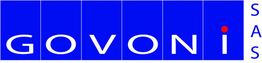 Logo blu con scritta "GOVONI", la "I" ha un punto rosso; "SAS" è scritto verticalmente.